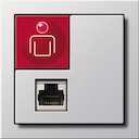 Oproepknop Nevensteekcontact Gira F100 zuiver wit