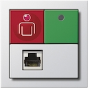 Oproep-/uitsch.knop Nevensteekcontact Gira F100 zuiver wit