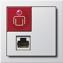 Oproepknop Nevensteekcontact Gira F100 zuiver wit