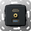 Разъем HDMI,USB3.0A,M гнездо