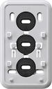 Mont.plaat click-it 2-voudige comb. Opbouw zuiver wit