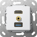 Разъем HDMI,USB3.0A,M гнездо
