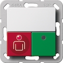 Oproep-/aanwez.knop Systeem 55 zuiver wit