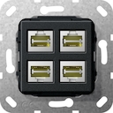 Разъем MJ RJ45 Cat 6A 10 GB 4 местн.
