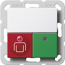 Oproep-/uitsch.knop Systeem 55 zuiver wit