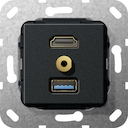 Разъем HDMI,USB3.0A,M гнездо