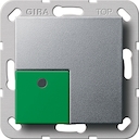 Aanwezigheidsknop groen Systeem 55 kleur aluminium