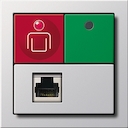 Oproep-/uitsch.knop Nevensteekcontact Gira F100 zuiver wit