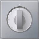Afdekking 3-standen-schak. Gira TX_44 (SW IB) kleur aluminium