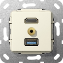 Разъем HDMI,USB3.0A,M гнездо