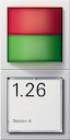 Signaallamp/naam rood, groen Gira F100 zuiver wit