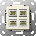 Разъем MJ RJ45 Cat 6A 10 GB 4 местн.