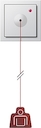 Trekdrukcontact Gira F100 zuiver wit