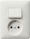 Combinatie WCD/schakelaar Systeem 55 zuiver wit