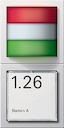 Signaallamp/naam rood, wit, groen Gira F100 zuiver wit