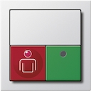 Oproep-/aanwez.knop Gira F100 zuiver wit