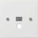 Afdekking Treksch./trekdr.c. Gira F100 zuiver wit