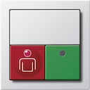 Kamermodule Oproep-/aanwez.knop Gira F100 zuiver wit