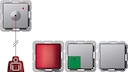 MiVa-set Gira E22 kleur aluminium