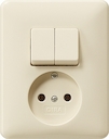Combinatie WCD/serie Systeem 55 crème wit