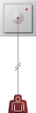Trekdrukcontact Gira F100 zuiver wit