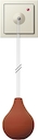 Oproepknop pneumatisch Gira F100 crème wit