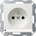 Розетка с зазем штыр защ от дет LED подс