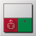 Oproep-/aanwez.knop Gira F100 zuiver wit
