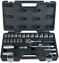 Socket wrench set  3/8  26-piece