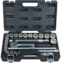 Socket wrench set  1/2  25-piece