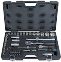 Socket wrench set  1/4 +1/2 55-piece