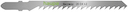 Curved jig saw blades for wood, crossed, 5-piece