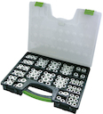 Cable glands set metric/PG in plastic case