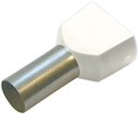 Twin end sleeves white   0.75/10
