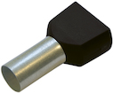 Twin end sleeves black   6.0 /14
