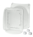 DK 2500 G - Коробка ответвительная пустая, пломбируемая, размер 255х205х112 мм, преднамеченные выбиваемые отверстия на 10 вводов  М25/М40/М50 в комплекте 3 кабельных ввода ESM 40 (17-30 мм), возможна установка 2-х кабельных вводов LDM32 в основание коробк