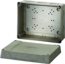 KF 9250 - Коробка ответвительная пустая, стойкая к УФ, IP 66, размер 160х200х98, цвет серый, материал поликарбонат, преднамеченные выбиваемые отверстия на 10 вводов М 20/25/32/40, под кабель до 25/35 мм2, кабельные ввода ASM заказываются отдельно.