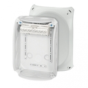 DK 1006 G - Коробка ответвительная, пломбируемая, для внутренней, или защищеной установки, размер 180х130х77 мм, 10 мембранных вводов (9-21 мм) по периметру коробки и 2 мембранных ввода в основании (9-20 мм), петли внешнего крепления и поводок крышки в ко