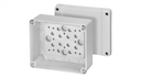 KF 8060 - Коробка ответвительная пустая, стойкая к УФ, IP 66, размер 119х139х70, цвет серый, материал поликарбонат, гладкие стенки Макс. М32.