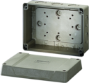 KF 9100 - Коробка ответвительная пустая, стойкая к УФ, IP 66, размер 125х167х82, цвет серый, материал поликарбонат, преднамеченные выбиваемые отверстия на 10 вводов М 20/25/32, под кабель до 10/16 мм2, кабельные ввода ASM заказываются отдельно.