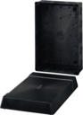 KF 5500 - Коробка ответвительная пустая, стойкая к УФ, IP 66, размер 310х210х116, цвет черный, материал поликарбонат, преднамеченные выбиваемые отверстия на 16 вводов  M25/32/40/50, под кабель до 50 мм2, кабельные ввода ASS заказываются отдельно.