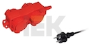 Удлинитель  У02/02В 4 места с защитными крышками 2Р+PE/5метров  3х1мм2  16А/250В   ИЭК
