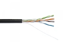 ITK Кабель связи витая пара SF/UTP, кат.5E 4х2х24AWG LDPE, черный
