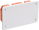 Коробка КМ41006 распаячная для твердых стен 172x96x45 (с саморезами, с крышкой)
