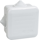 Коробка КМ41236 распаячная для о-п 70х70х40мм IP44 (RAL7035 4 гермоввода защелкивающаяся крышка)