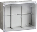 Коробка КМ41275 распаячная для о/п 240х195х90 мм IP44 (RAL7035, прозр. кр., кабельные вводы 5 шт)
