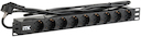 IEK PH22-9D1-P ITK PDU 9 розеток DIN49440 (нем. cтанд.) 1U, шнур 2м вилка DIN49441 (нем. станд.), профиль из ПВХ, черный