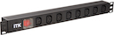ITK PDU 7 розеток C13 с LED выключателем,1U, вх. С14, без шнура, алюминиевый профиль
