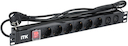 ITK PDU 6 розеток немецкий стандарт + 2 С13 с LED выключателем 1U кабель 2м вилка немецкий стандарт