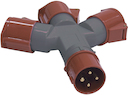 Адаптер трехлучевой TS1013-214 3Р+РЕ 16А 380В IP44
